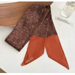 Esarfa din matase fina Cod ESF029AA Brown cu model